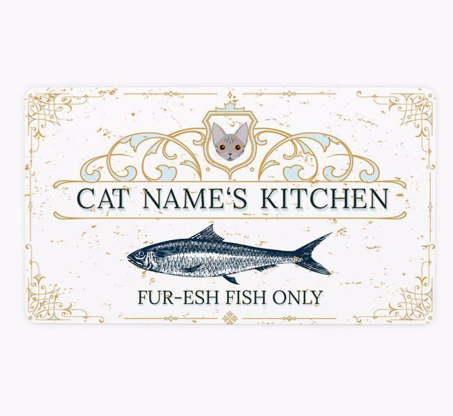 Fur-esh Fish Only: Personalized {breedFullName} Metal Sign